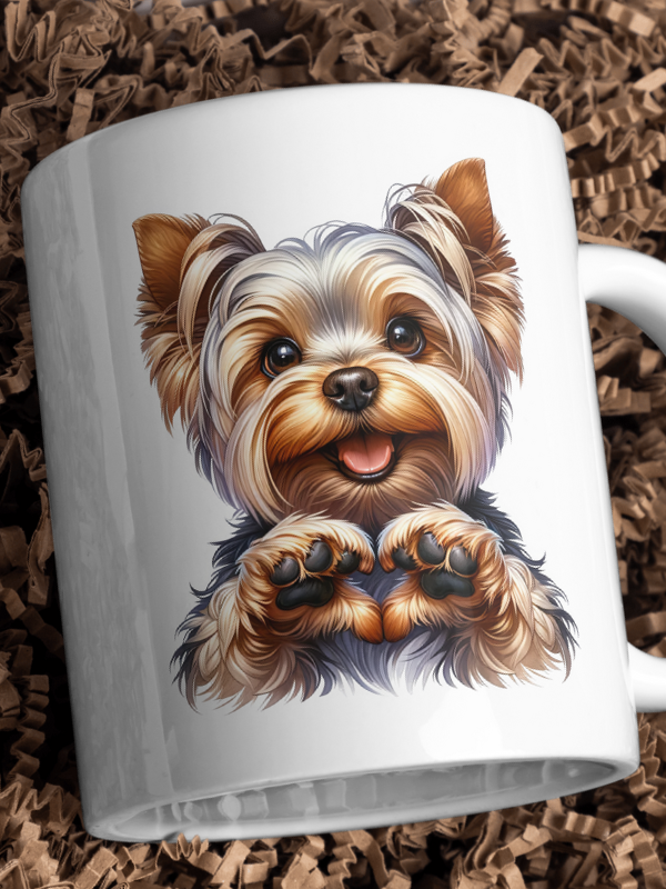 Kubek WALENTYNKI - Yorkshire Terrier z sercem