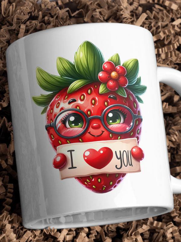 Kubek WALENTYNKI - Truskawka I Love You