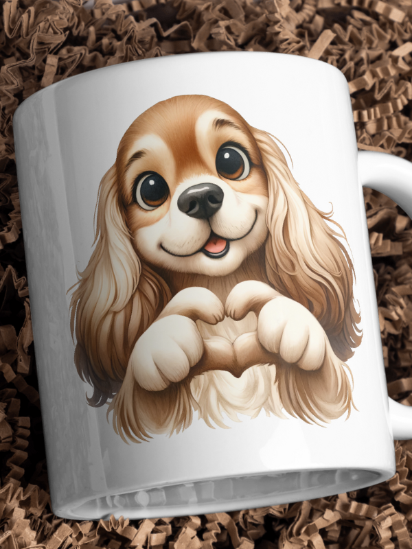 Kubek WALENTYNKI - Uroczy Cocker Spaniel z sercem