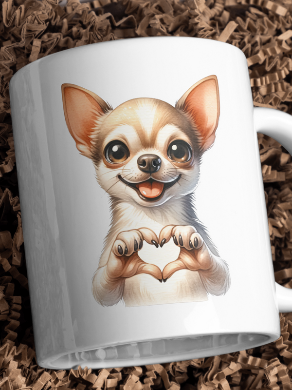 Kubek WALENTYNKI - Uroczy Chihuahua z sercem