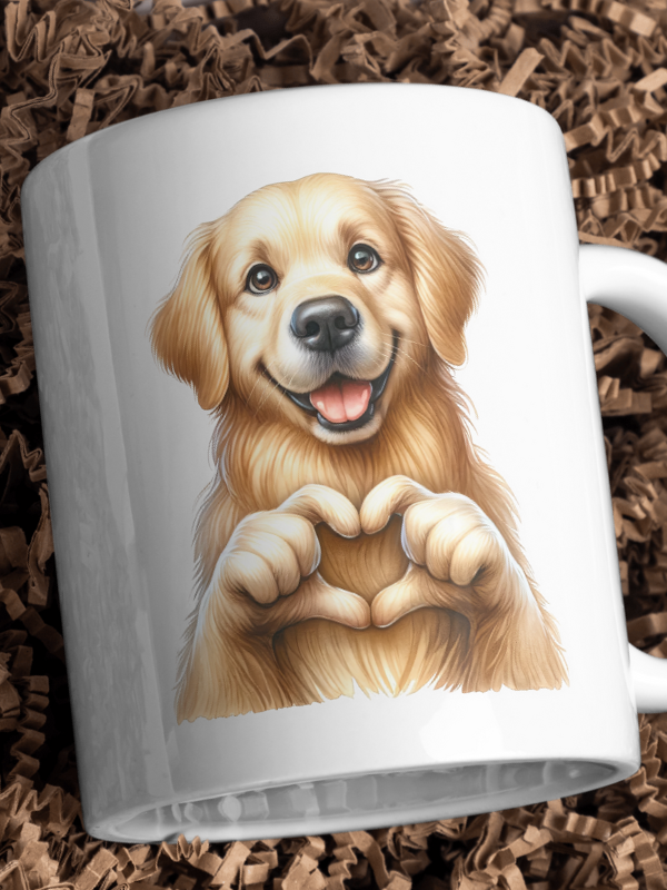 Kubek WALENTYNKI - Golden Retriever z sercem