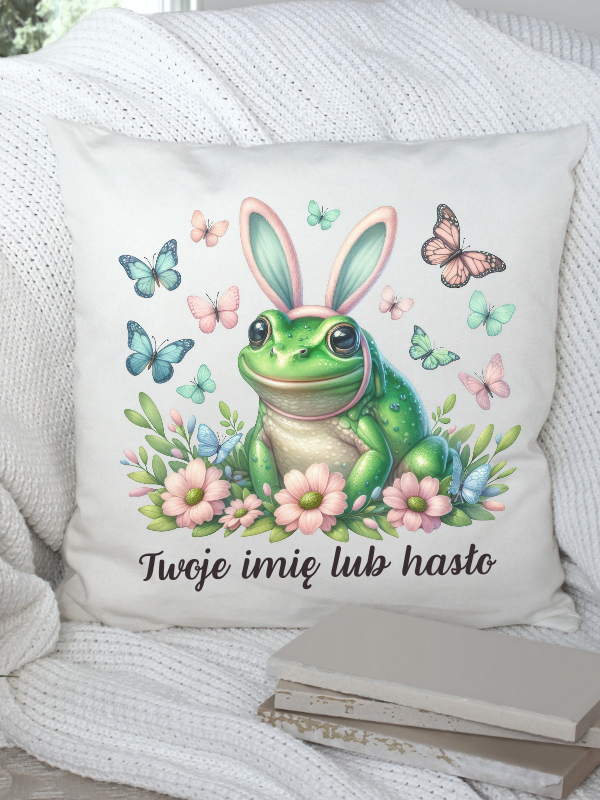Poduszka WIELKANOC - Żaba z uszkami