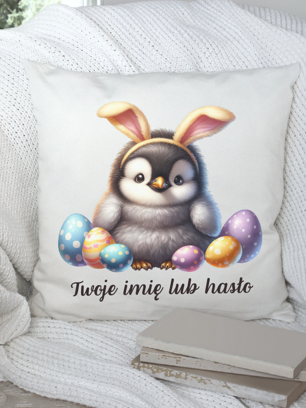 Poduszka WIELKANOC - Pingwinek z uszkami