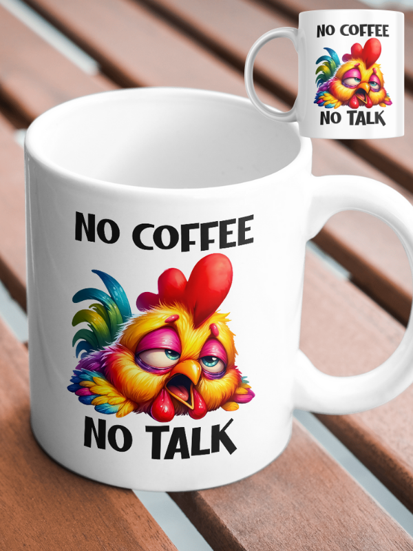 Kubek Kogut - "NO COFFEE  NO TALK"