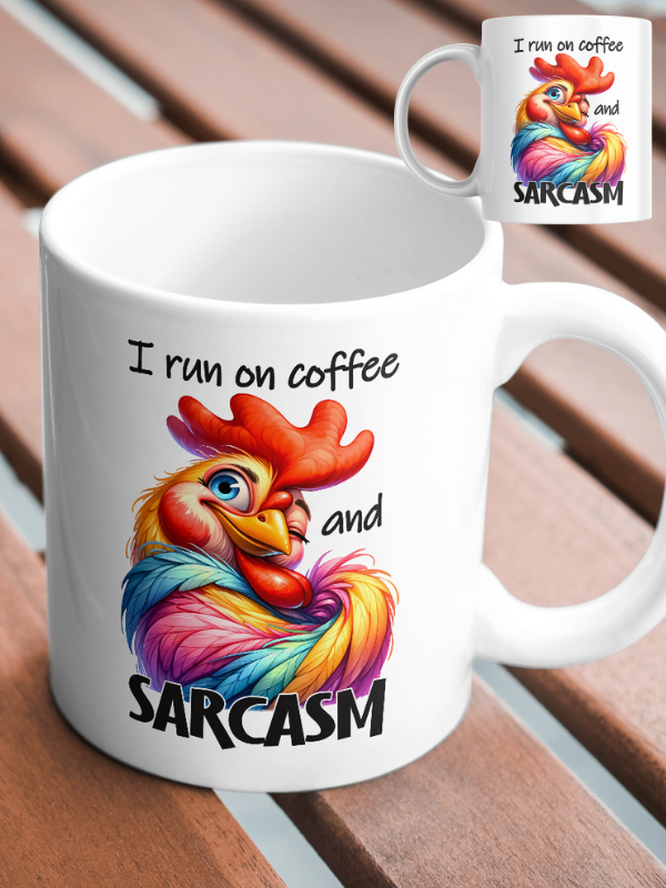 Kubek KOGUT - "I run on coffee.."