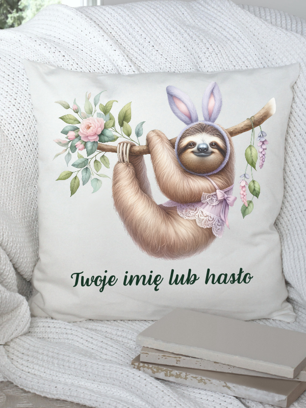 Poduszka WIELKANOC - Pani Leniwiec z uszkami
