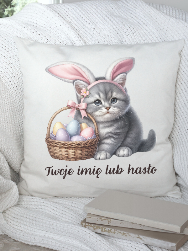 Poduszka WIELKANOC - Kotek z uszkami