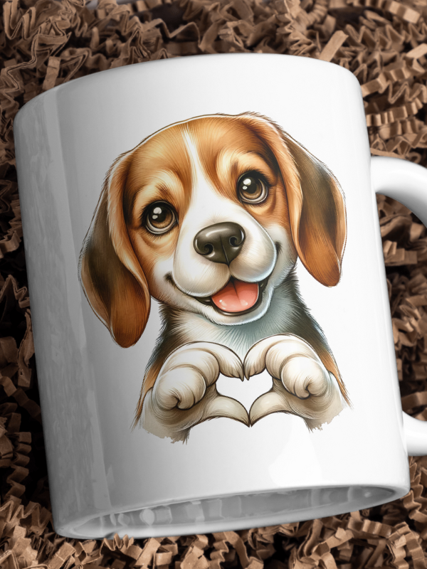 Kubek WALENTYNKI - Beagle z sercem