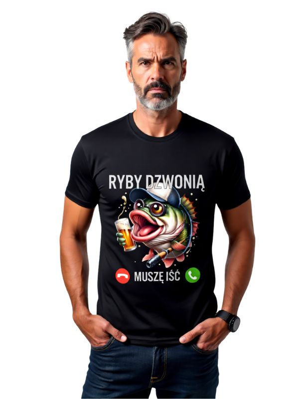 Koszulka - Ryby dzwonią. Muszę iść