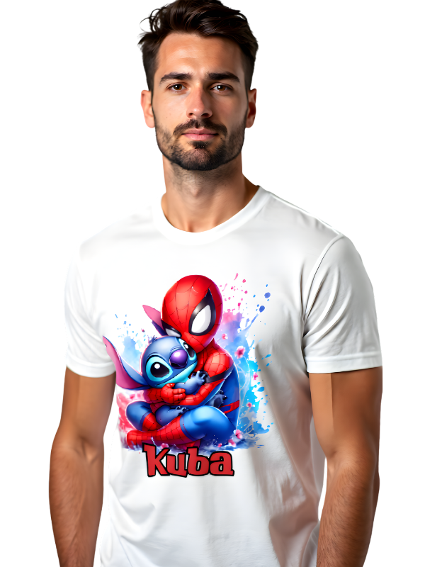 Koszulka - Spiderman i Stitch - przytulas